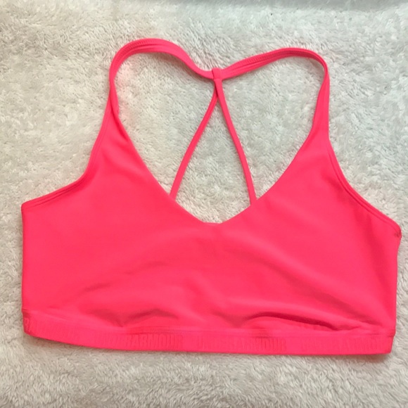 pink under armour sports bra